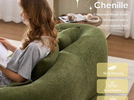 Foldable Sofa Bed, Boneless Couch Convertible Sleeper With 4 Pillows