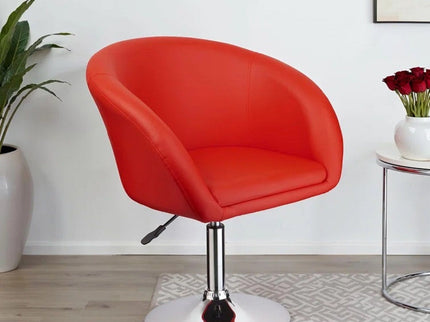 Adjustable Swivel Barrel Chair For Dining Room - Red