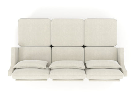 Stylish Sofa With Ottoman And Lumbar Pillows, Ergonomic Design