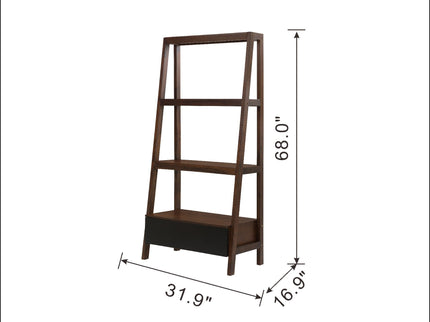 Ladder Shelf, Ladder Style Display Shelf - Natural Wood / Brown