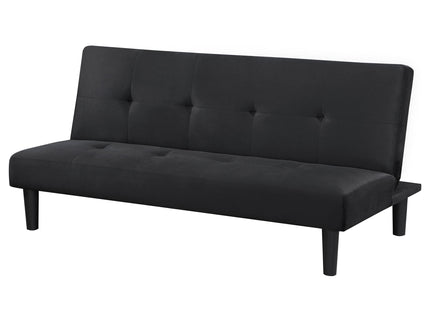 Boston - Tufted Convertible Sofa Bed Armless Design - Black