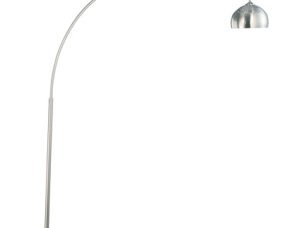 Krester - Dome Shade Arc Floor Lamp - Chrome