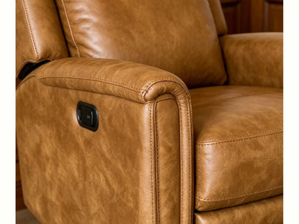 Manual Button Lounge Chair With 360 Degree Rotation - Yellow