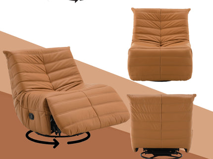 Glider Recliner With Swivel - Orange
