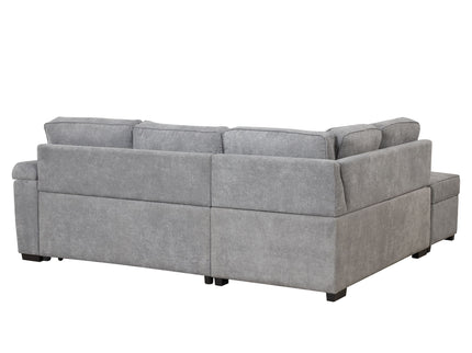 Sleeper Sofa Bed, 2 In 1 Pull Out Sofa Bed L Shape Couch With Storage Ottoman For Living Room, Bedroom Couch And Small Apartment
