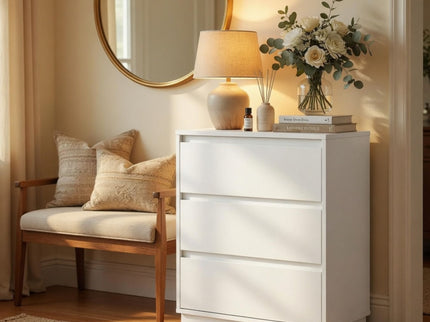 3 Drawer Nightstand, Bedroom Side Table
