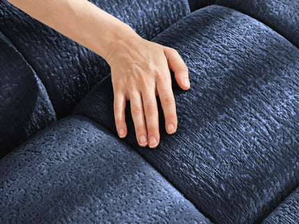 Sofa Set With Ottoman And Pillows, Textured, High Resilience Cushions