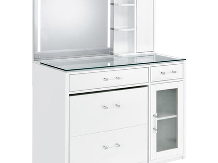 Kerr - 2 Drawer Makeup Vanity Table With Mirror And Stool