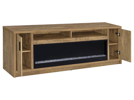 Nevada - Fireplace TV Stand With Flame Visualizer - Brown