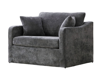 Farmhouse Accent Chair With 2 Bolster Pillows