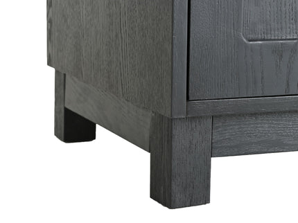 Mid Century Modern Style Tall Display Cabinet With Glass Doors For Collectibles - Black