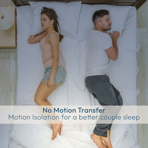 12'' Queen Size Hybrid Mattress, Cooling Memory Foam & Pocket Springs Medium Firm - White