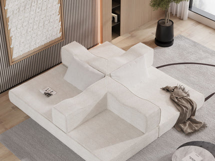 3 Seat Folding Floor Couch & King Size Bed Mattress