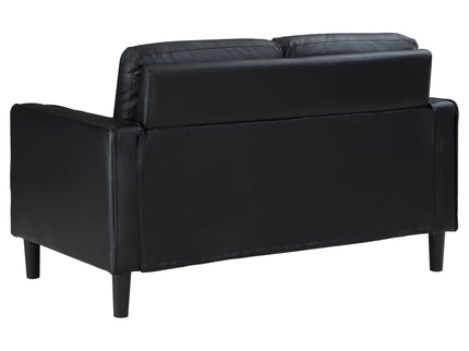 Weld 3 Piece Upholstered Track Arm Sofa Set - Black