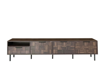 78" TV Stand With Storage Cabinets For Living Room - Walnut