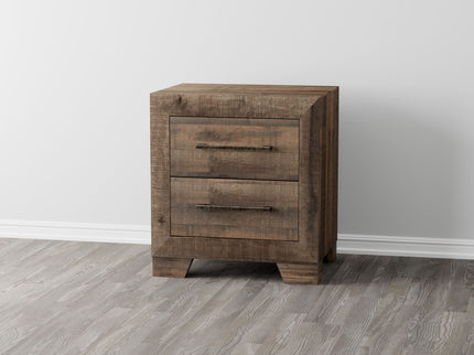 Plinz - 2 Drawer Nightstand - Brown