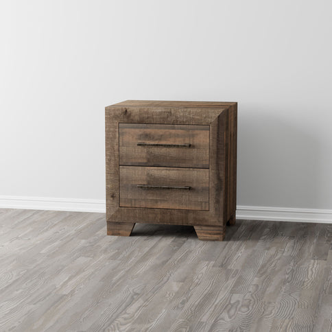 Plinz - 2 Drawer Nightstand - Brown