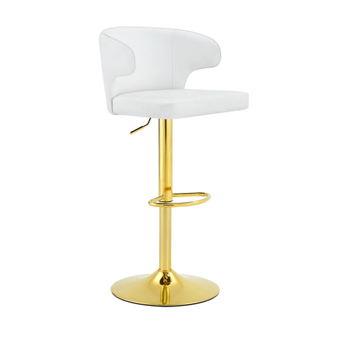 Adjustable Swivel Bar Chair With High Back Support