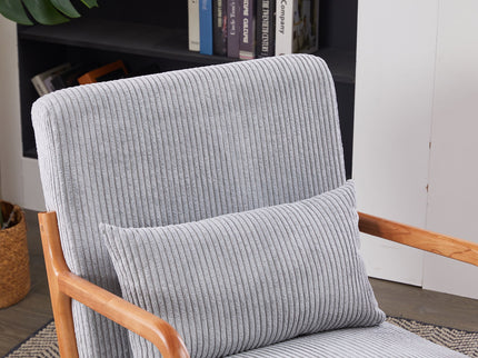 Accent Arm Chair With Pillow Upholstered