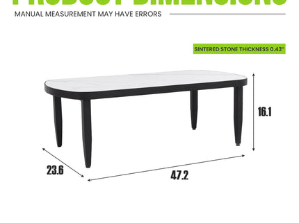 Outdoor Elegance Table, Rounded Corners