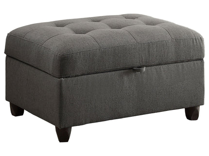 Balta - 2 Piece Loose Back Sectional With Ottoman Upholstered - Gray