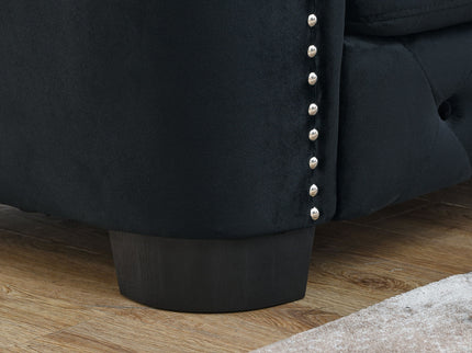 Modern Chesterfield Sofa With Tufted Backrest For Living Room