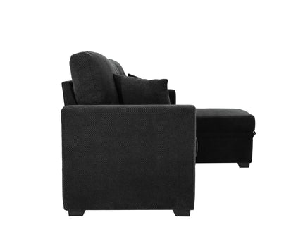Sleeper Sectional With Pull Out Bed, Reversible Chaise