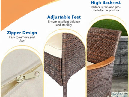 4 Piece All-Weather Patio Dining Chair Set