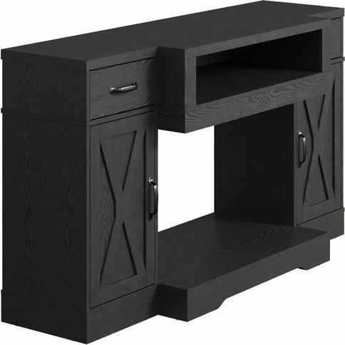 TV Stand With Adjustable Shelves & Double Doors
