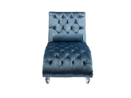 Chaise Lounge Indoor, Button Tufted Upholstered Chaise Lounge Chair With Pillow