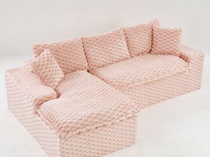Modular Sofa, Convertible Twin Seat With Chaise Lounge
