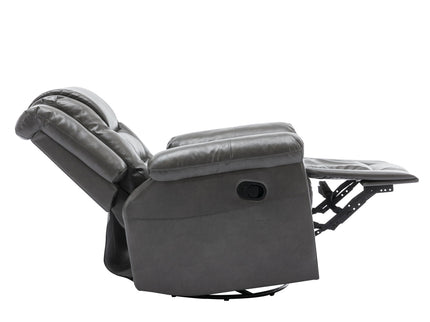 360° Swivel And Rocking Home Theater Recliner Manual Recliner Chair With Wide Armrest For Living Room