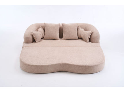 Foldable Sofa Bed, Boneless Couch Convertible Sleeper With 4 Pillows