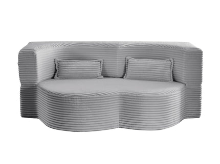 Floor Convertible Sleeper Sofa Bed With 2 Pillows