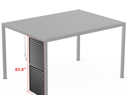 Louver Grille 1 / 3 10Ft Frame & Louvers - Black