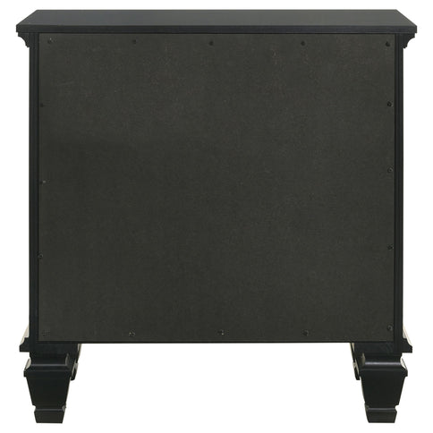 3 Drawer Nightstand With Pull Out Tray - Black