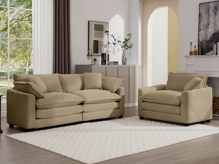 Elegant Oversized Sectional Sofa Set With Deep Seats And Flexible Layout