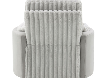 Emee - Corduroy Glider Recliner With Swivel - Gray