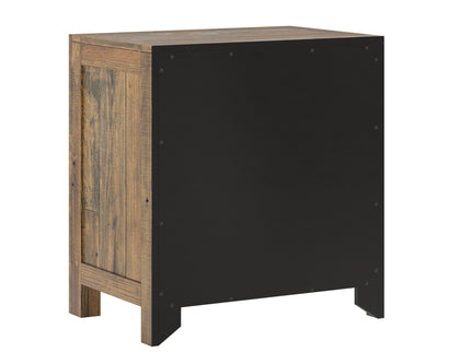 Rustic 2 Drawer Nightstand - Brown - Wood