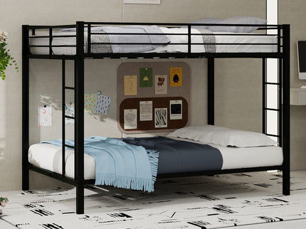 Bunk Bed For Kids, Convertible Frame With Ladders & Guardrail