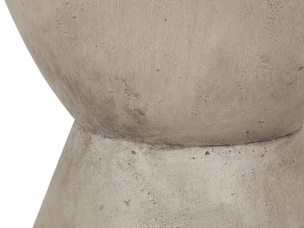 Outdoor Hourglass Shaped Side Table - Light Gray