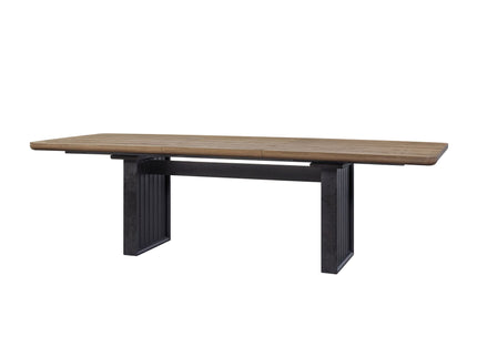Double Pedestal Table Latte - Light Brown