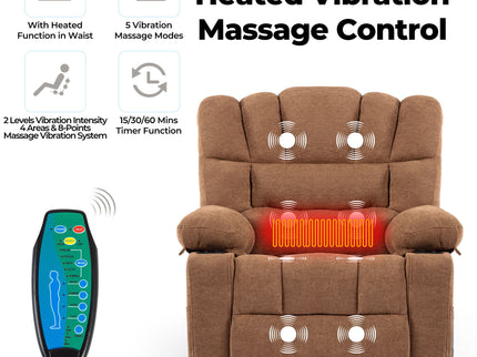 Massage Recliner Chair Sofa With Heating Vibration