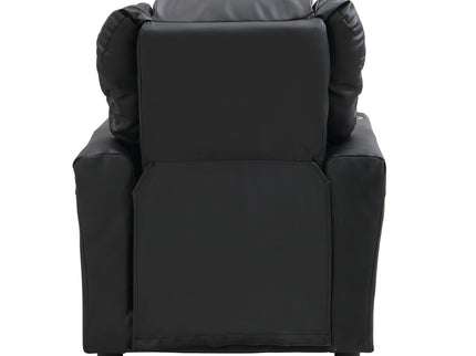 Sally Deluxe Kids Recliner Chair With Cup Holder - Black