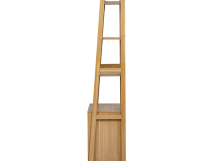 Modern Furniture Style 2 In 1 Pet Friendly Dog Crate Ladder Bookcase - Ancient Oak