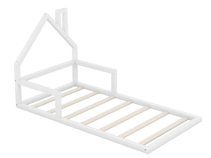 Floor Bed With House Shaped Headboard