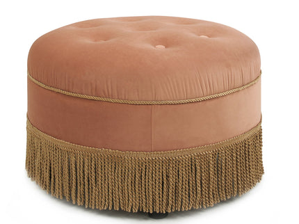 Yolanda - Round Upholstered Accent Ottoman