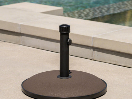 Holder Round Umbrella Base 33 Lbs Concrete - Brown