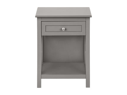 Accent End Table, 2 Tier, Storage Drawer, Transitional Style