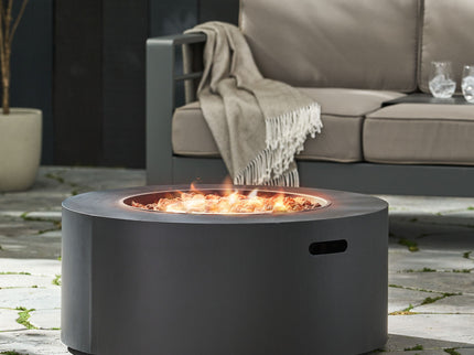 Round Iron Fire Pit With 40, 000 Btu